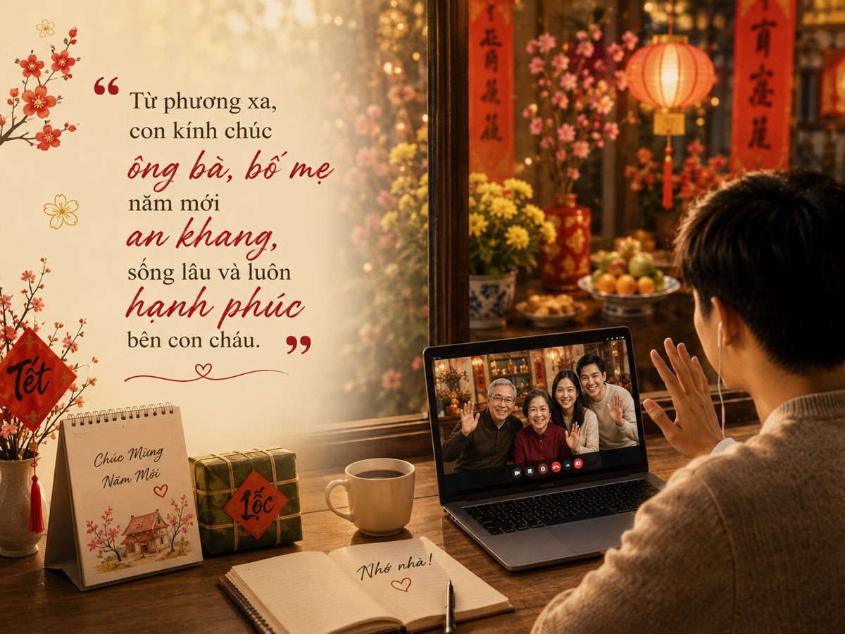 Lời chúc Tết gửi gia đình từ phương xa
