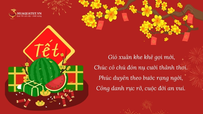 30+ Câu chúc Tết cô chú họ hàng hay, ý nghĩa năm mới 2026 14 Thơ chúc Tết cô chú