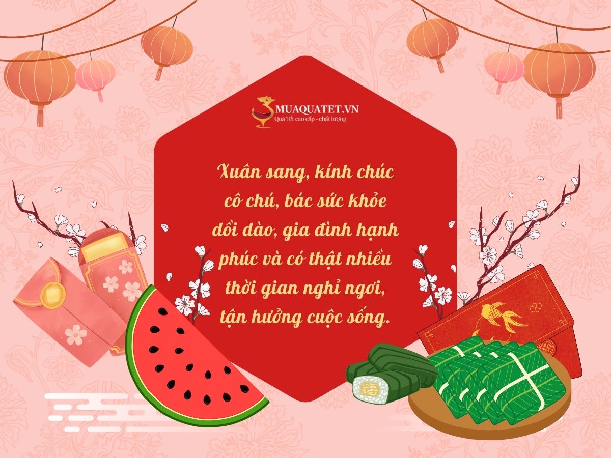 Lời chúc Tết cô chú, bác