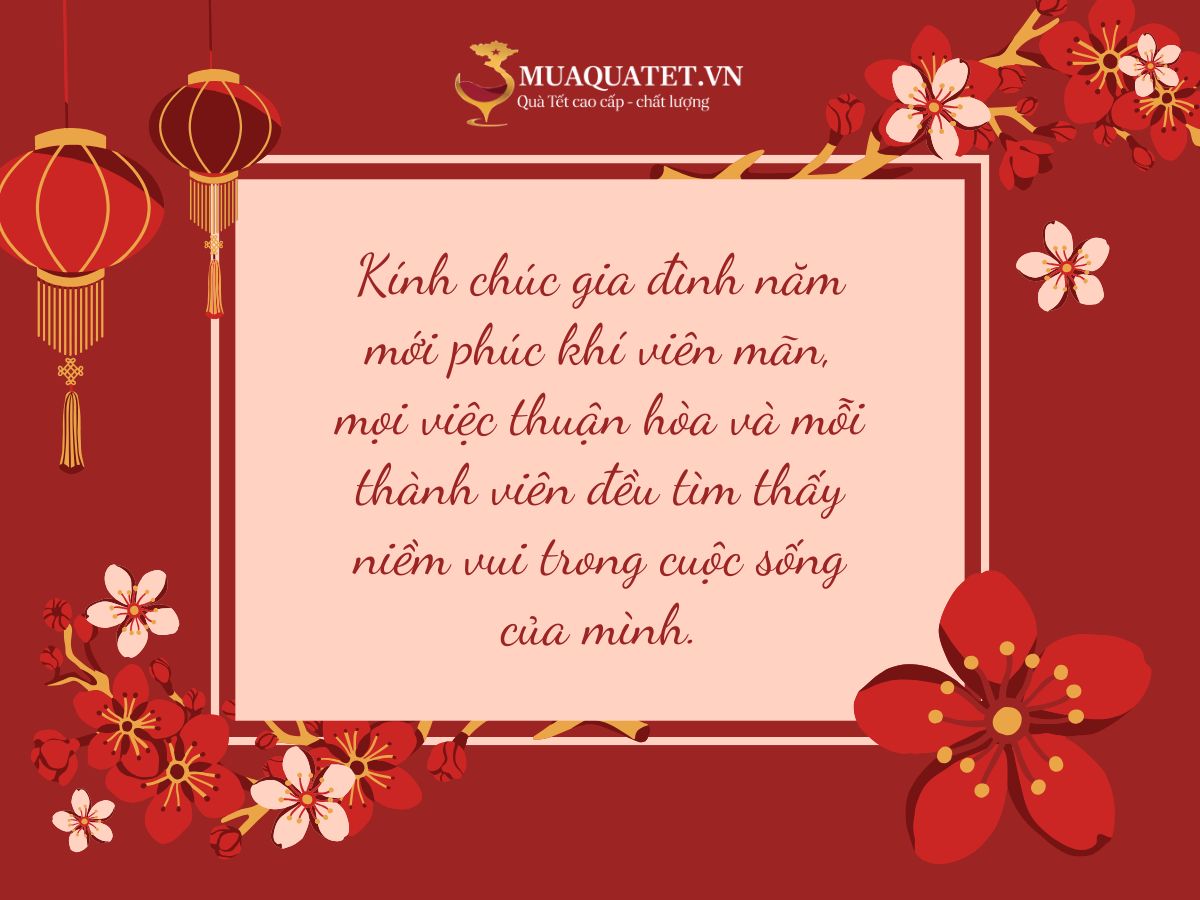 Lời chúc dành cho gia đình người yêu