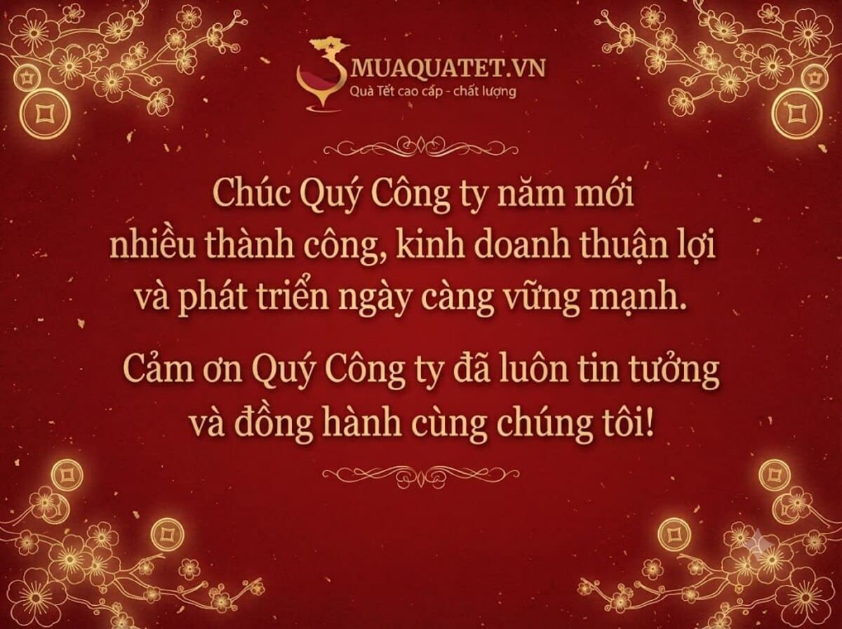 Tin nhắn chúc Tết đến công ty