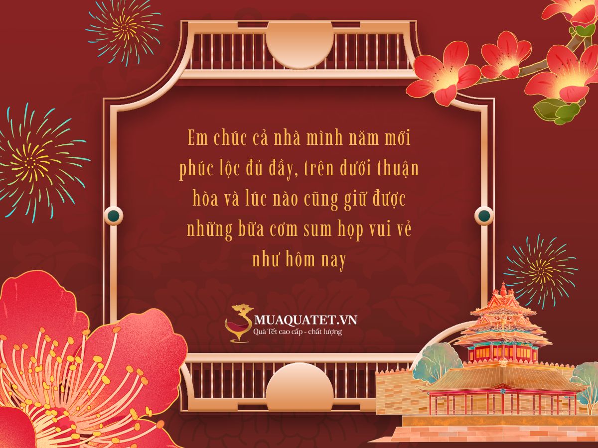 Lời chúc khi sum họp ngày đầu năm