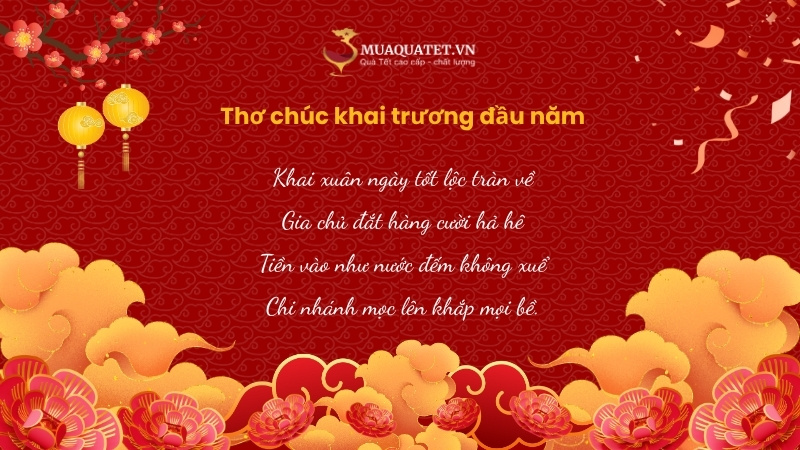 Lời chúc khai xuân, mở hàng đầu năm cho công ty, cửa hàng 22 Chúc khai trương đầu năm bằng thơ