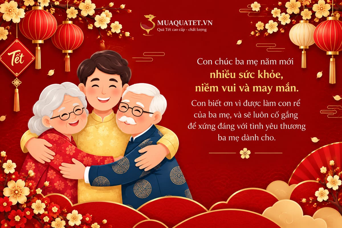 Lời chúc Tết bố mẹ vợ từ con rể