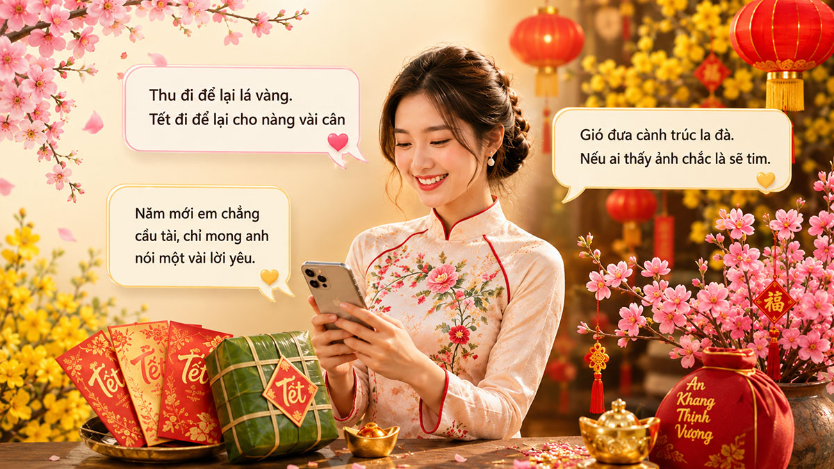 Caption Tết