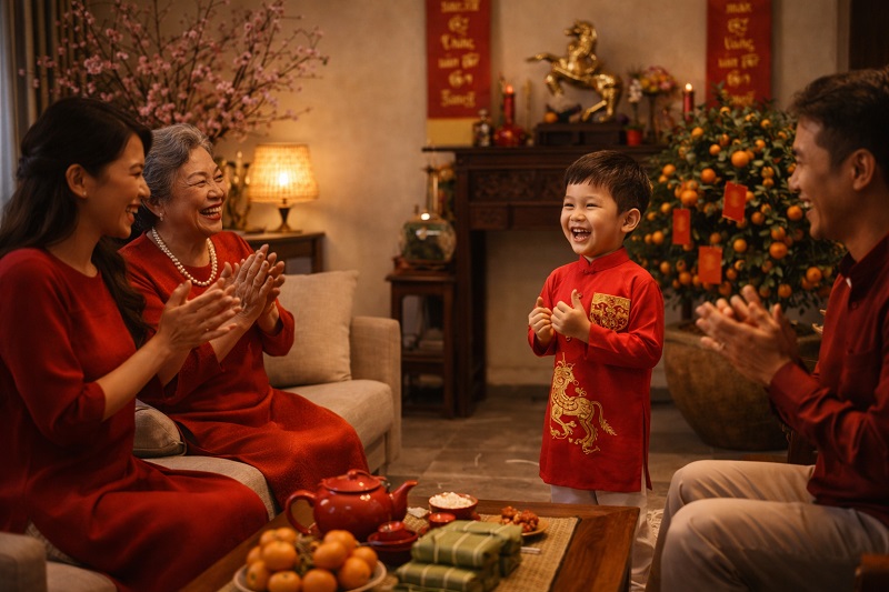 trẻ bao nhiêu tuổi thì đọc bài vè chúc Tết được