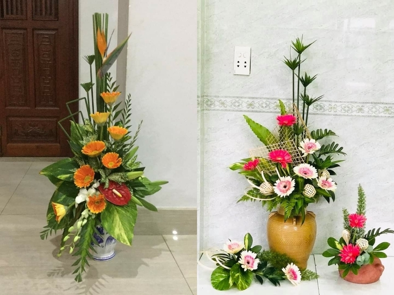 Hoa cúc đồng tiền bàn thờ ngày Tết