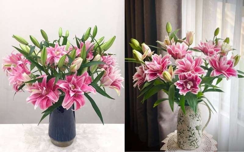 bình hoa ly ngày Tết