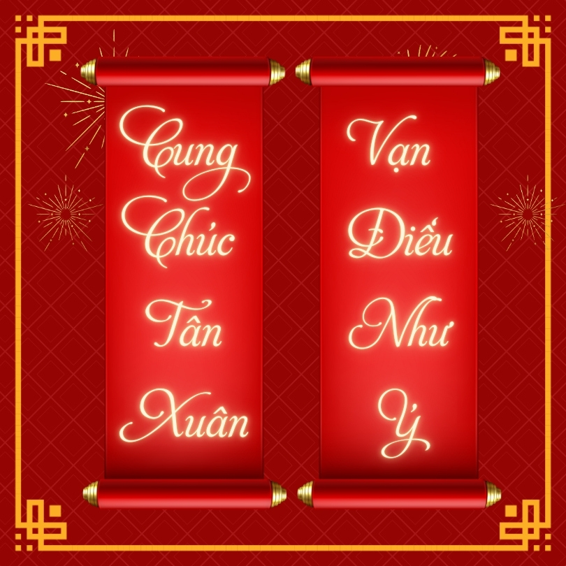 Câu đối Tết 4 chữ hay