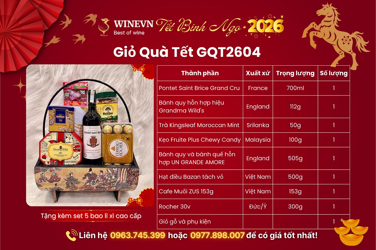 Giỏ Quà Tết 2026 Sắc Xuân GQT2604 1 Giỏ Quà Tết Sắc Xuân GQT2604