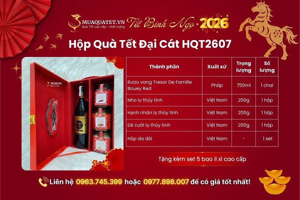 Hộp Quà Tết Đại Cát HQT2607
