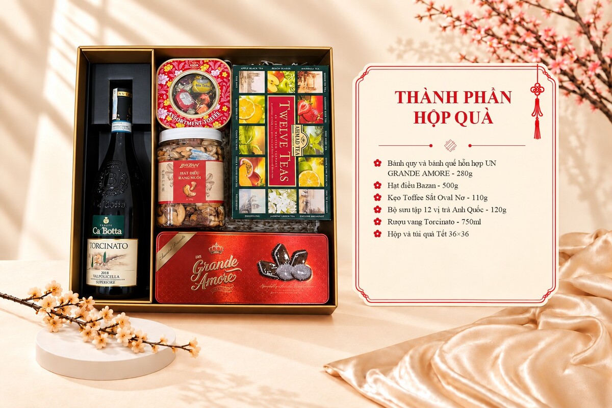 Hộp Quà Tết Sắc Xuân HQT2614 5 Hộp Quà Tết Sắc Xuân HQT2614 - Ảnh 5