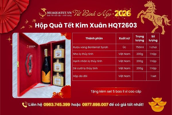 Hộp Quà Tết Kim Xuân HQT2603