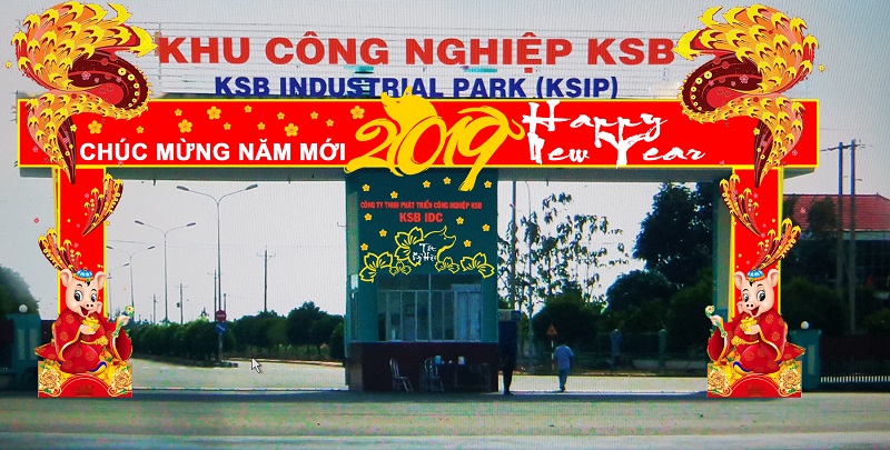 Trang trí cổng chào khu công nghiệp