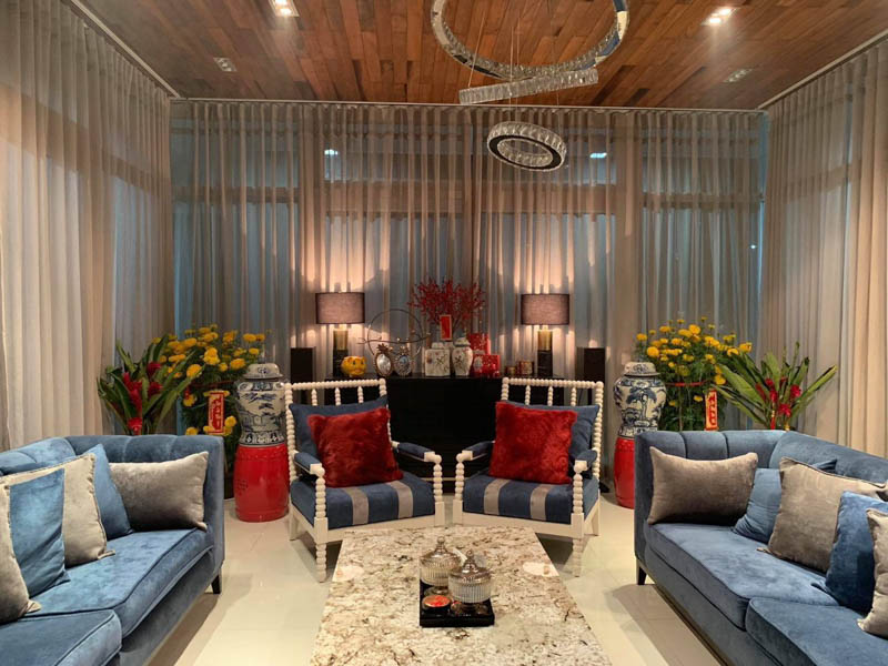 cách trang trí phòng khách cho ngày tết hiện đại