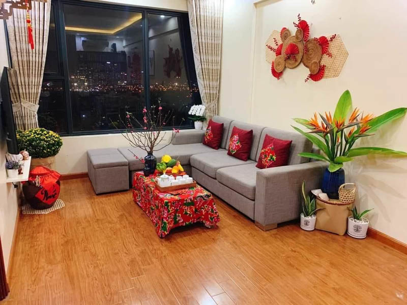 trang trí tết phòng khách