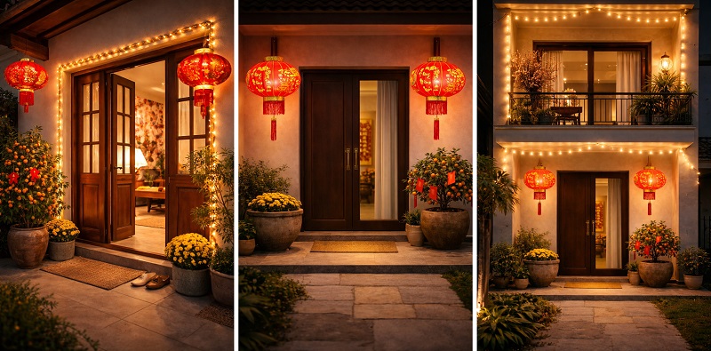 ý tưởng trang trí nhà đón Tết