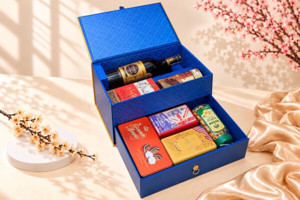 Hộp quà Tết Sắc Xuân HQT2655 - Hộp quà 2 tầng