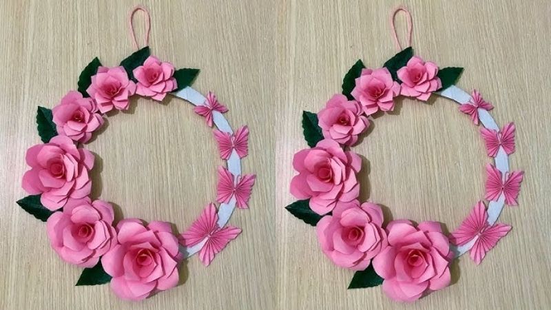 20+ ý tưởng trang trí Tết cho quán Cafe đẹp, thu hút khách 42 Decor Tết bằng vòng hoa giấy