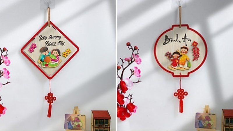 20+ ý tưởng trang trí Tết cho quán Cafe đẹp, thu hút khách 43 Trang trí quán bằng dây lộc, dây may mắn