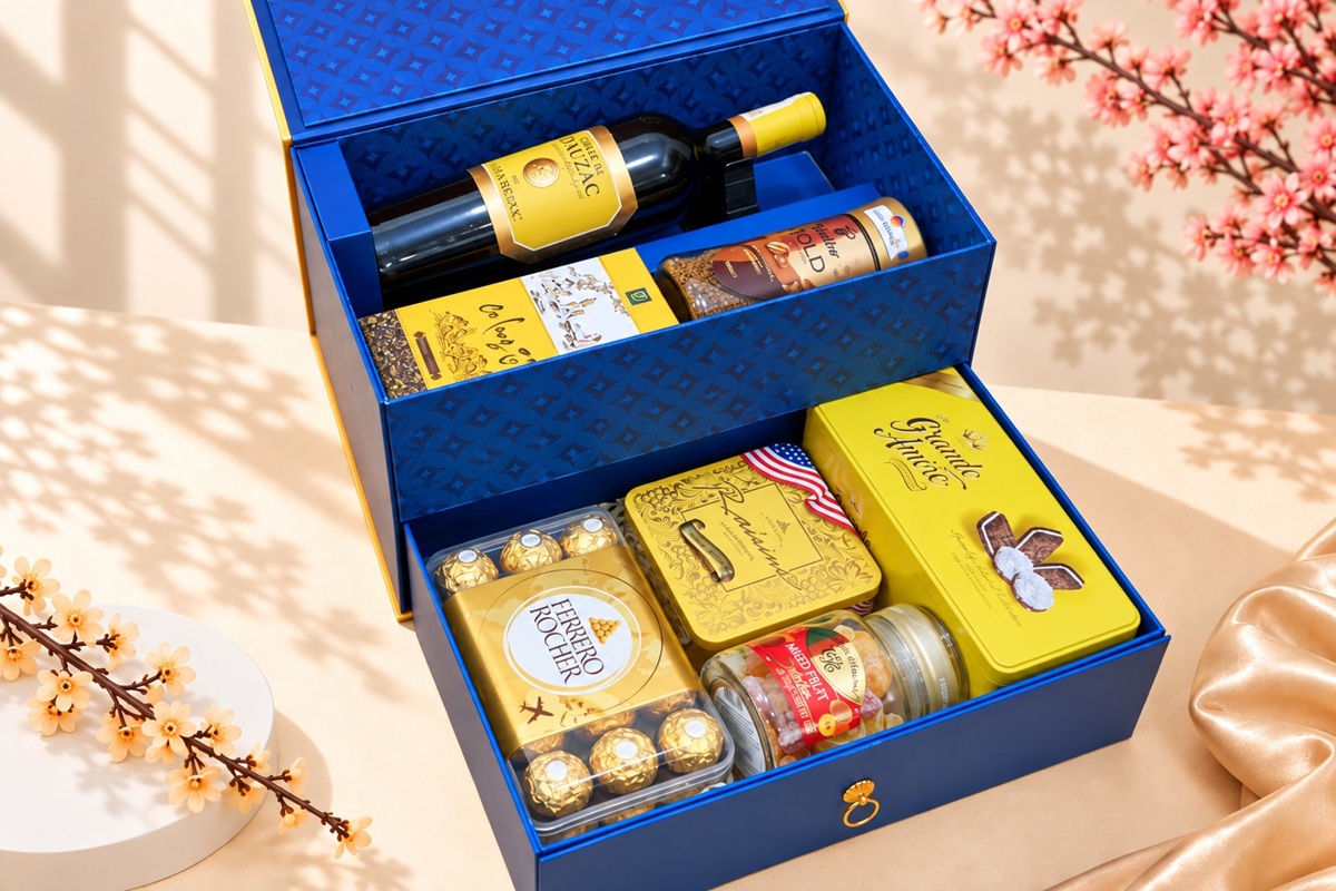 Hộp Quà Tết Phú Quý HQT2657 - Hộp quà 2 tầng 2 Hộp Quà Tết Phú Quý HQT2657 - Hộp quà 2 tầng - Ảnh 2