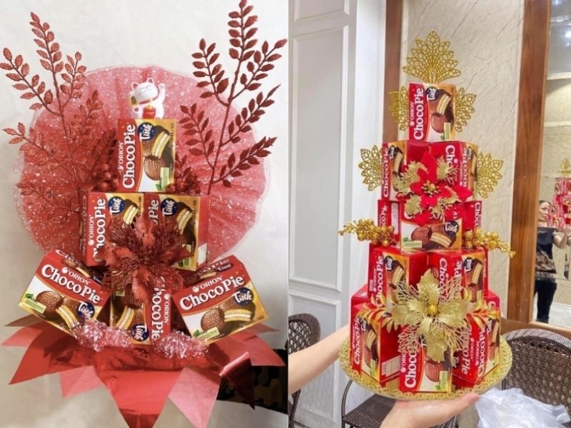 Tháp bánh truyền thống ngày Tết