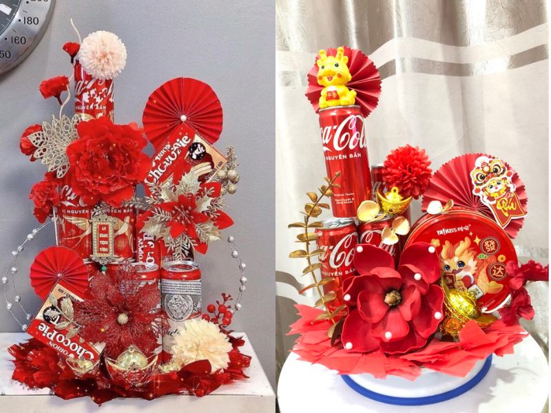 Mẫu tháp nước ngọt kết hợp bánh 