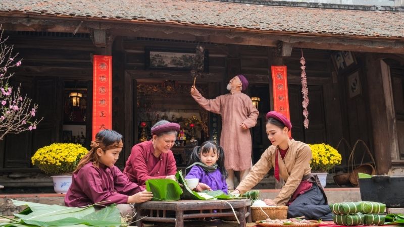 Hình ảnh Tết xưa sum vầy