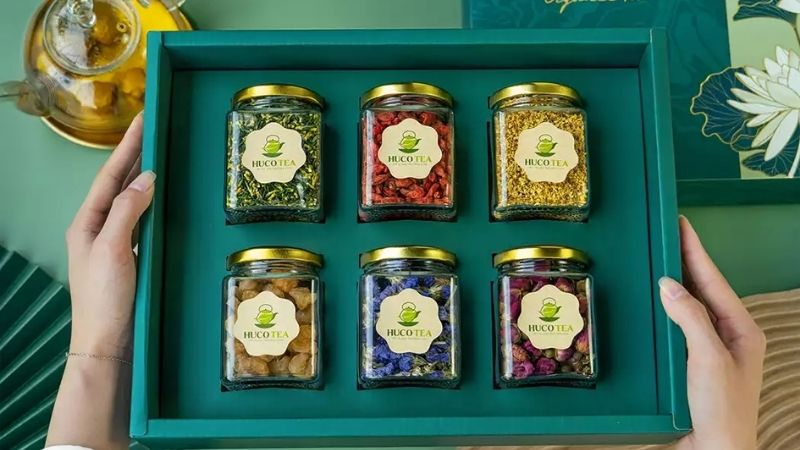 trà thảo mộc quà sêu Tết