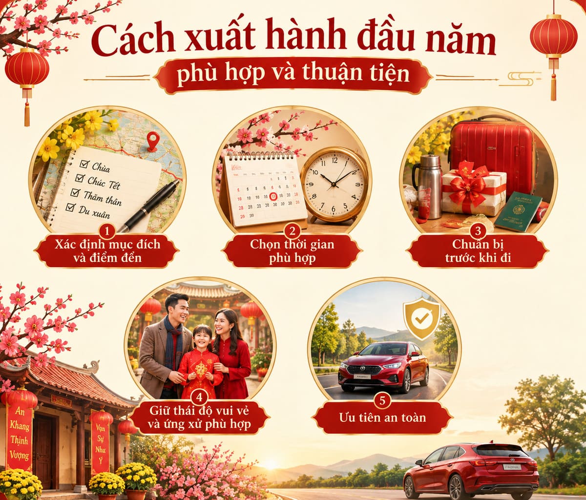Cách xuất hành đầu năm