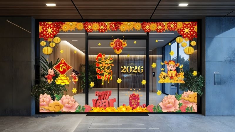 Content bán hàng ngày Tết với decal kinh