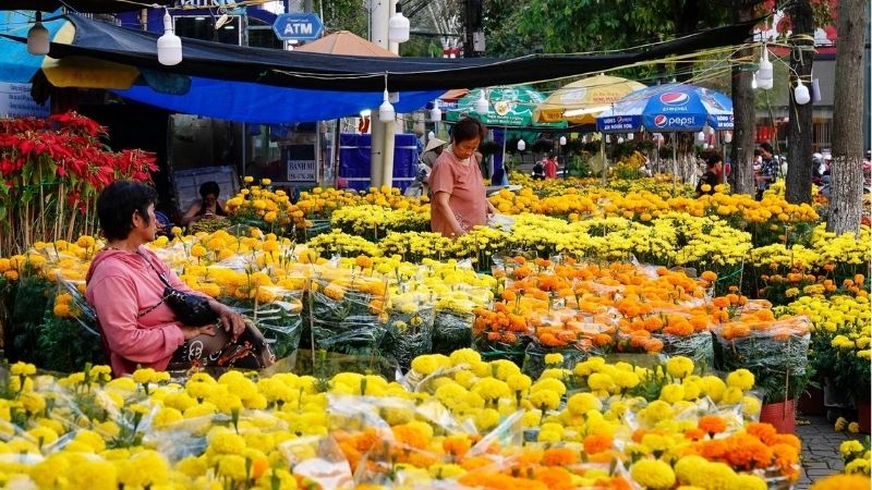 Hình ảnh chợ hoa Xuân