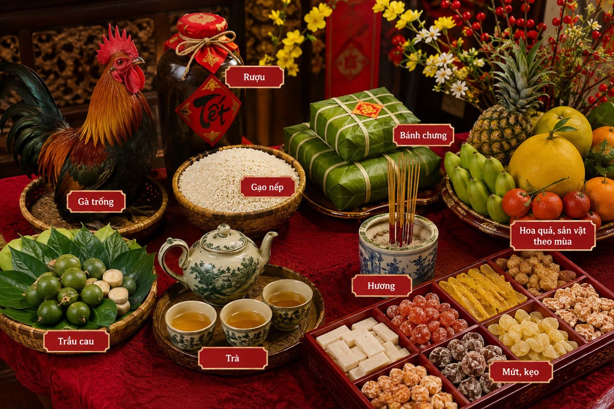Lễ vật sêu Tết truyền thống gồm những gì