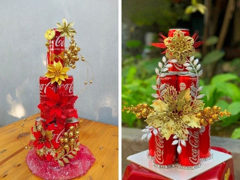 Tháp nược ngọt đỏ vàng may mắn