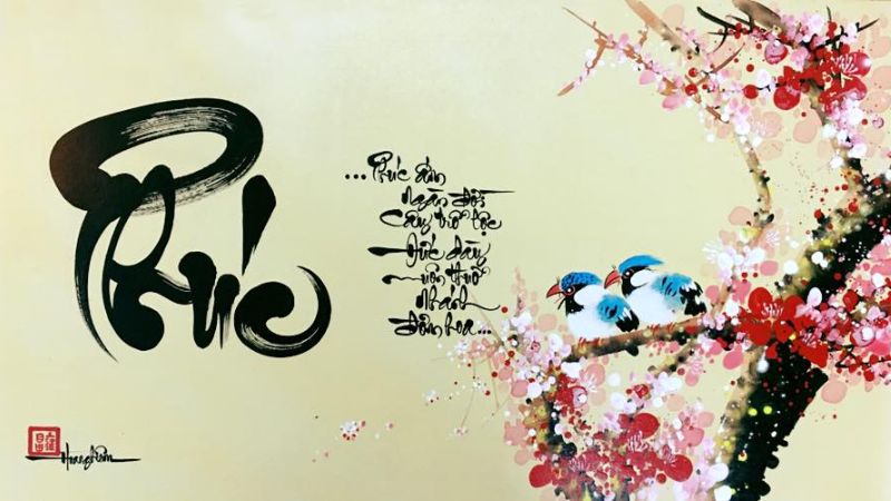 Xin chữ Phúc cầu may mắn, an vui