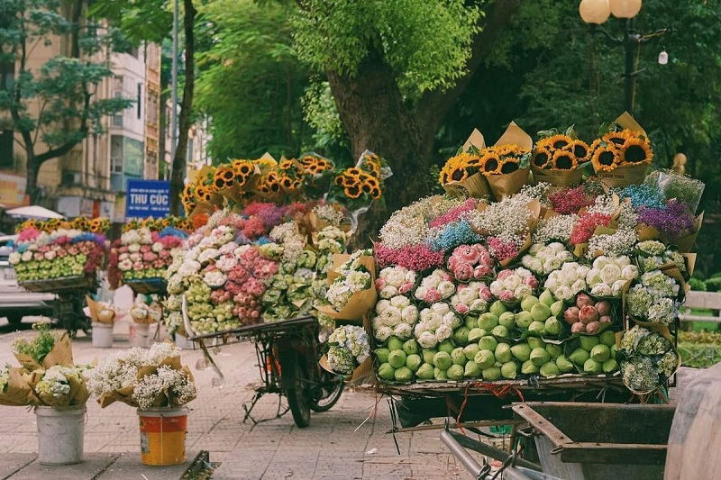 Ảnh chợ hoa Tết