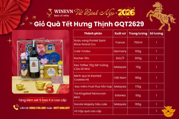 Giỏ Quà Tết Hưng Thịnh GQT2629