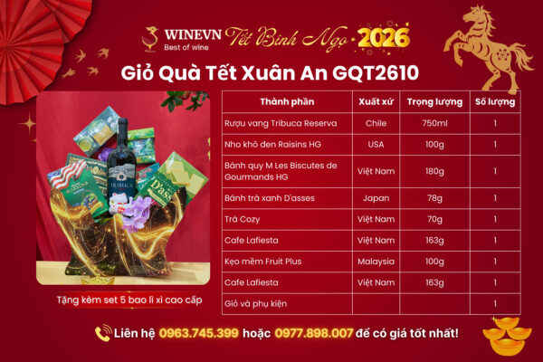 Giỏ Quà Tết Xuân An GQT2610