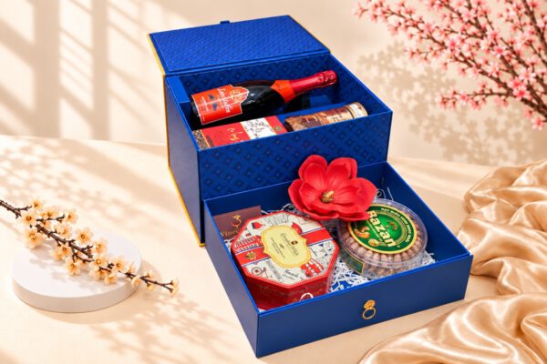 Hộp Quà Tết Đại Cát HQT2645 - Hộp quà 2 tầng