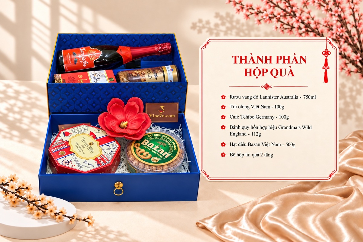 Hộp Quà Tết Đại Cát HQT2645 - Hộp quà 2 tầng 4 Hộp Quà Tết Đại Cát HQT2645 - Hộp quà 2 tầng - Ảnh 4