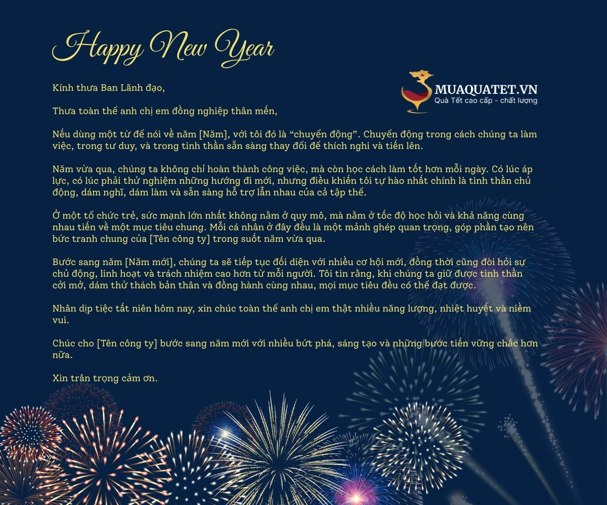 bài phát biểu cuối năm