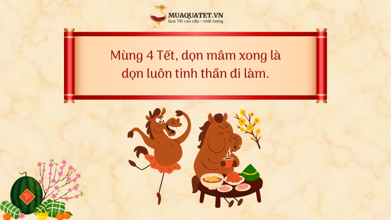 99+ STT Mùng 4 Tết Hài Hước, Hay, Ý Nghĩa, Ngắn Gọn 11 Caption mùng 4 hết Tết