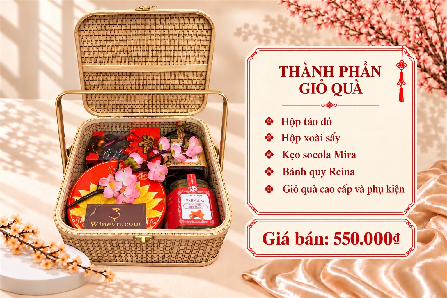 Giỏ quà Tết Cát Tường GQT2710 4 GQT2710